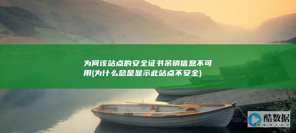 为什么总是显示此站点不安全
