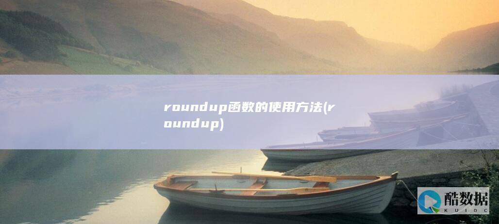 roundup函数的使用方法 (roundup)