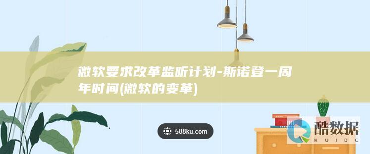 微软要求改革监听计划-斯诺登一周年时间 (微软的变革)