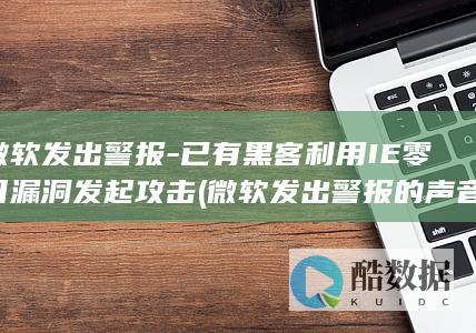 已有黑客利用IE零日漏洞发起攻击