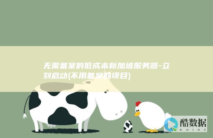 无需备案的低成本新加坡服务器-立刻启动 (不用备案的项目)