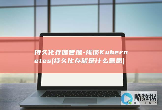 持久化存储管理