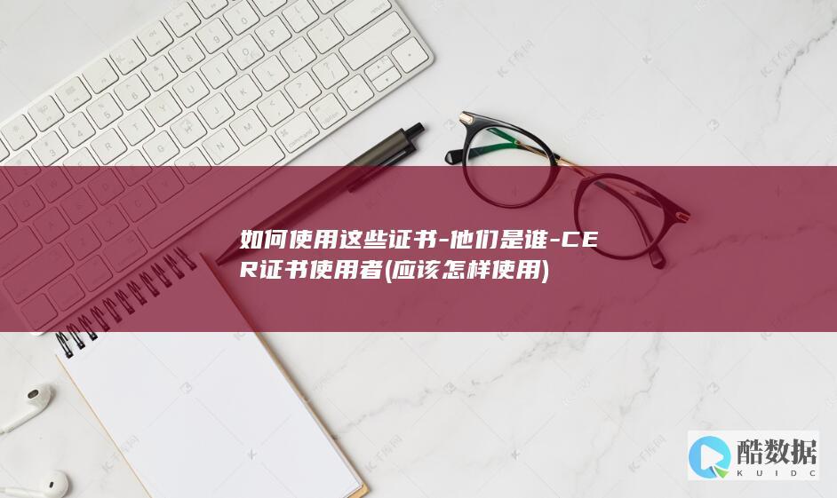 如何使用这些证书-他们是谁-CER证书使用者 (应该怎样使用)