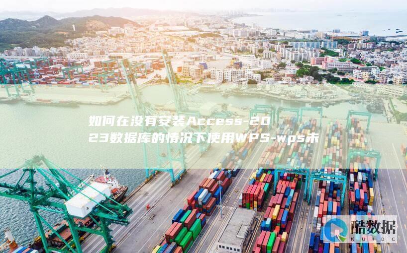 2023数据库的情况WPS