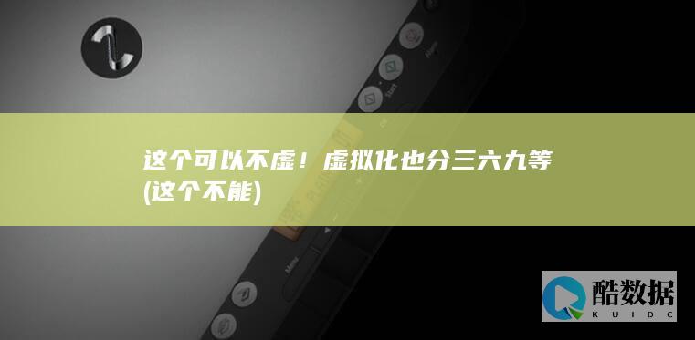 这个可以不虚！虚拟化也分三六九等 (这个不能)