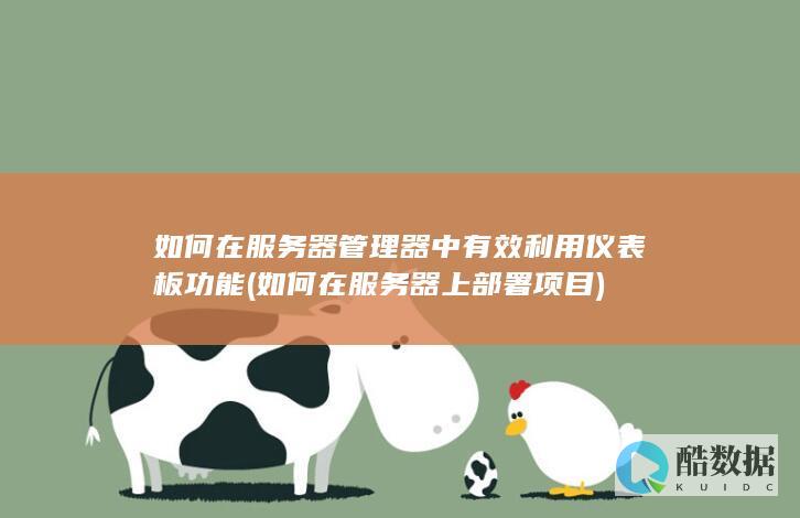 如何在服务器管理器中有效利用仪表板功能 (如何在服务器上部署项目)