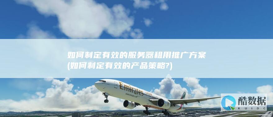 如何制定有效的服务器租用推广方案 (如何制定有效的产品策略?)