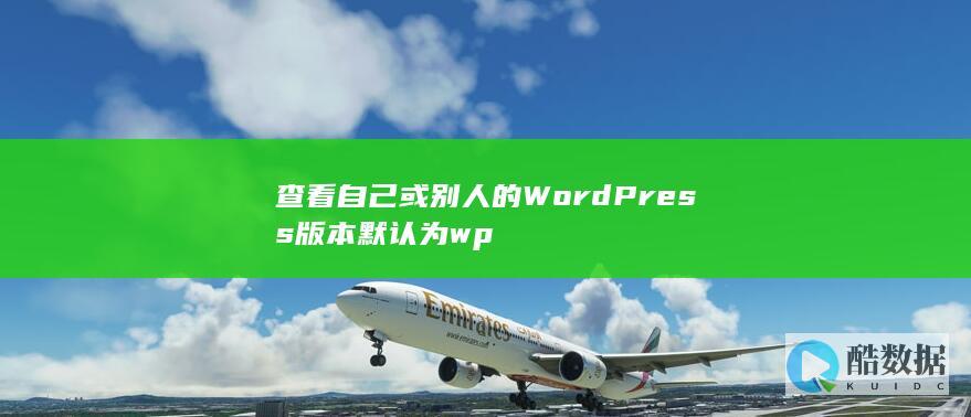 查看自己或别人的WordPress版本默认为wp