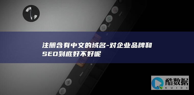 注册含有中文的域名-对企业品牌和SEO到底好不好呢