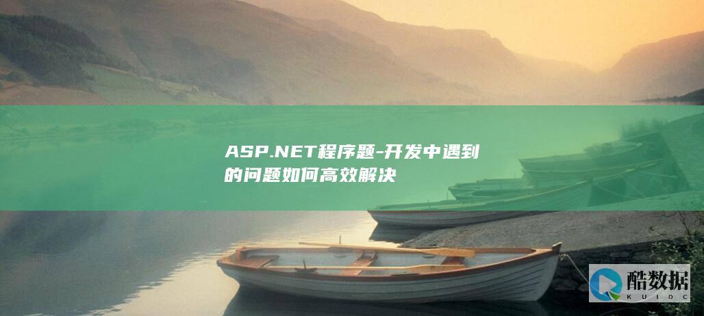ASP.NET程序题-开发中遇到的问题如何高效解决