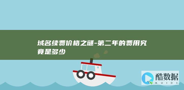 域名续费价格之谜-第二年的费用究竟是多少