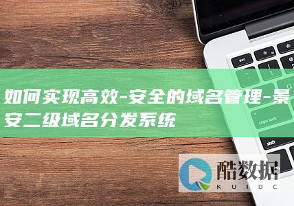 如何实现高效-安全的域名管理-景安二级域名分发系统