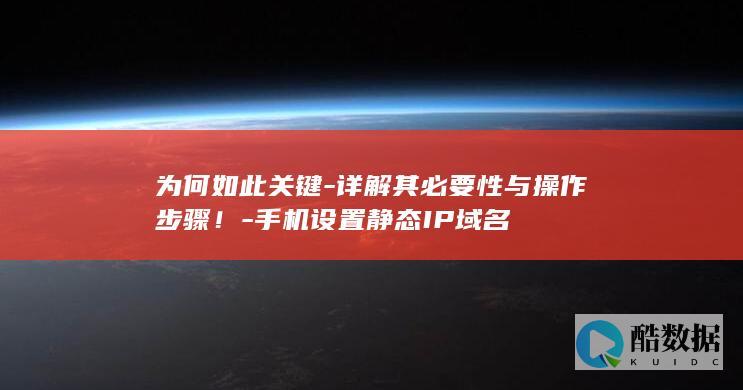 为何如此关键-详解其必要性与操作步骤！-手机设置静态IP域名