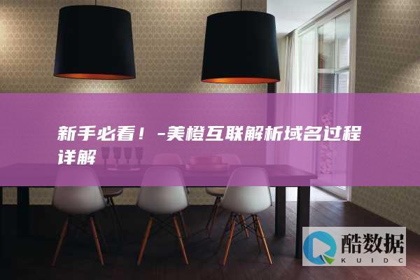 新手必看！-美橙互联解析域名过程详解