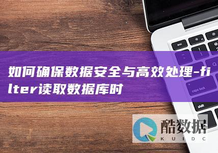 如何确保数据安全与高效处理-filter读取数据库时