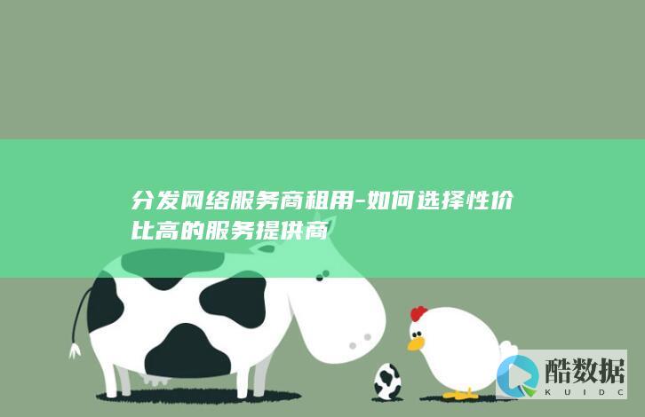 分发网络服务商租用-如何选择性价比高的服务提供商