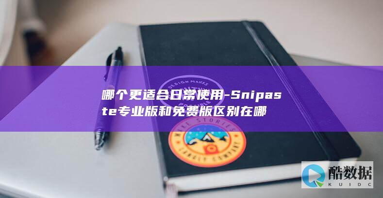 哪个更适合日常使用-Snipaste专业版和免费版区别在哪