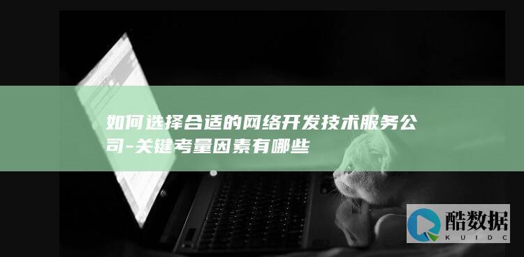 选择网络开发技术服务公司关键因素