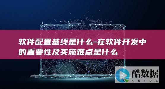软件配置基线是什么-在软件开发中的重要性及实施难点是什么