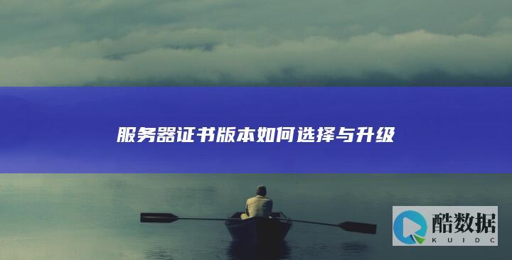 服务器证书版本如何选择与升级