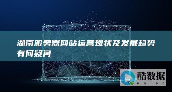 湖南服务器网站运营现状分析
