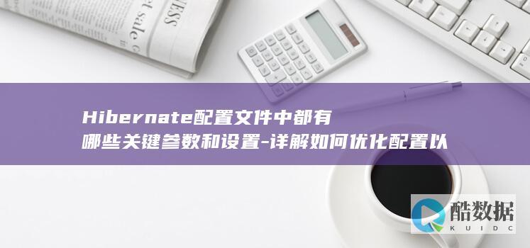 配置文件中都有哪些关键参数和设置