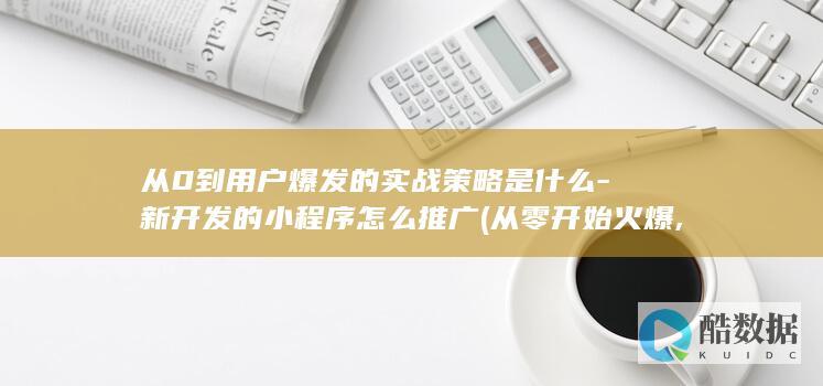 从0到爆发的推广策略