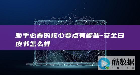 新手必看的核心要点有哪些-安全白皮书怎么样
