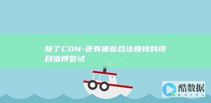 除了CDN-还有哪些合法赚钱的项目值得尝试