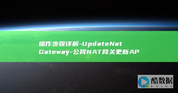 UpdateNatGateway操作步骤详解
