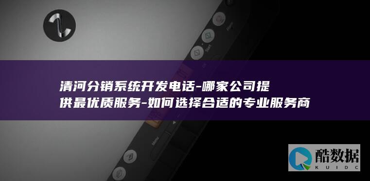 清河分销系统开发电话-哪家公司提供最优质服务-如何选择合适的专业服务商
