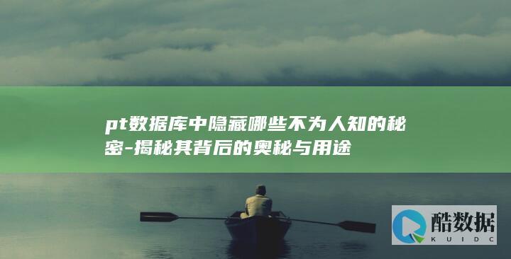 pt数据库中隐藏哪些不为人知的秘密-揭秘其背后的奥秘与用途