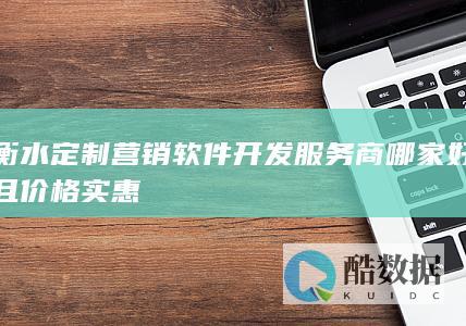 衡水定制营销软件开发服务商哪家好且价格实惠