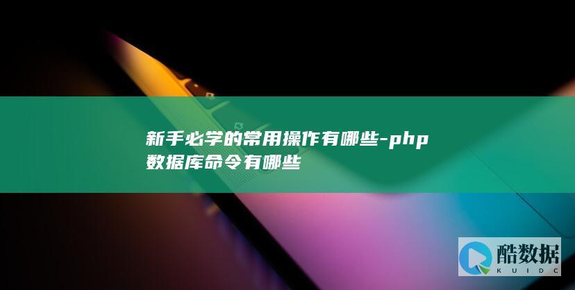 php新手数据库教程