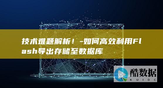 高效利用Flash导出存储至数据库