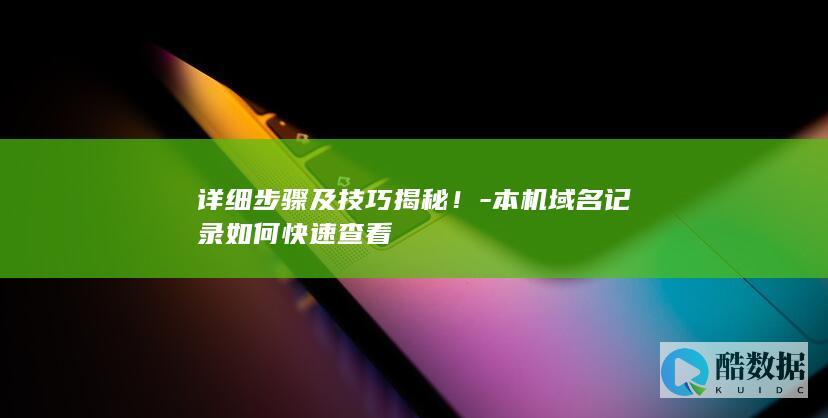 详细步骤及技巧揭秘！-本机域名记录如何快速查看