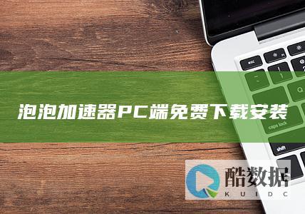 泡泡加速器电脑版安装