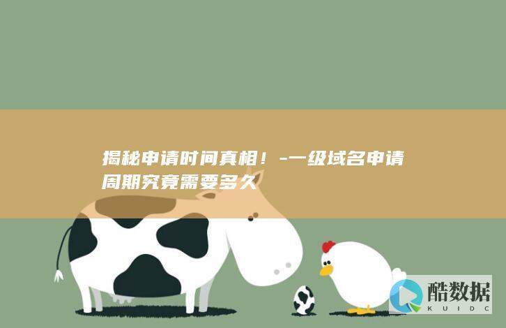 一级域名申请流程及周期