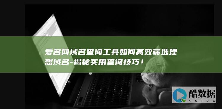 爱名网域名查询工具如何高效筛选理想域名-揭秘实用查询技巧！