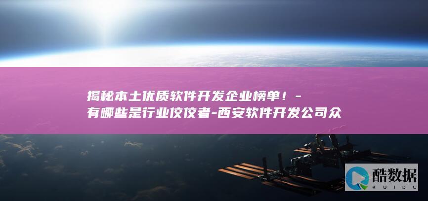 揭秘本土优质软件开发企业榜单！-有哪些是行业佼佼者-西安软件开发公司众多