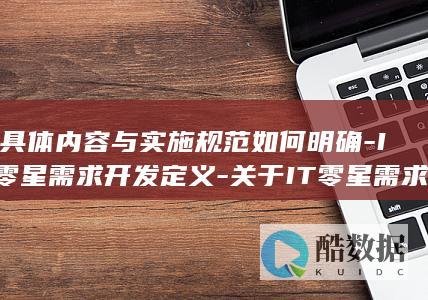 IT零星需求开发定义