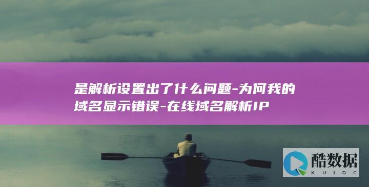 是解析设置出了什么问题-为何我的域名显示错误-在线域名解析IP