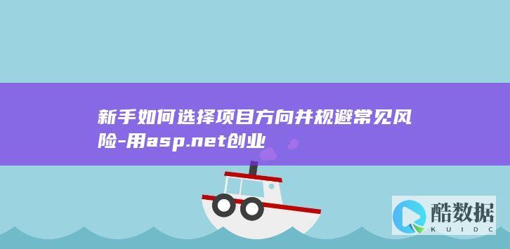 新手ASP.创业与方向