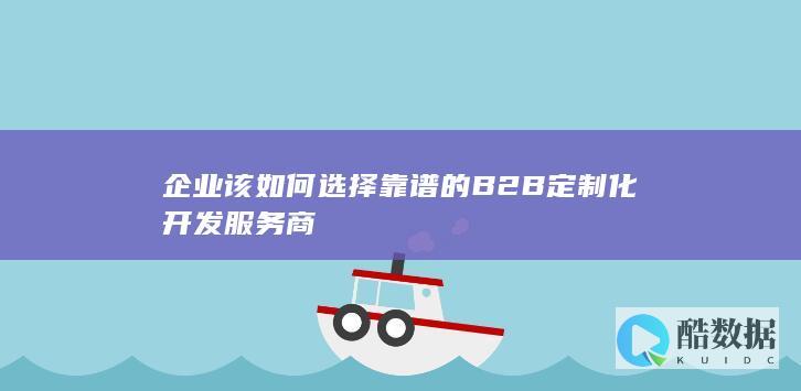 企业该如何选择靠谱的B2B定制化开发服务商