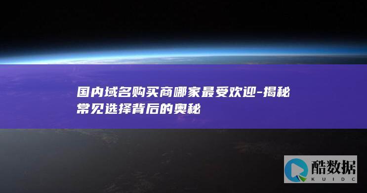 国内最受欢迎域名服务商分析