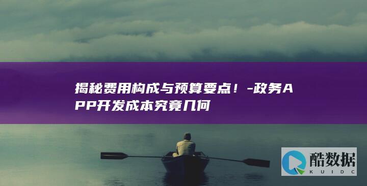 揭秘费用构成与预算要点！-政务APP开发成本究竟几何