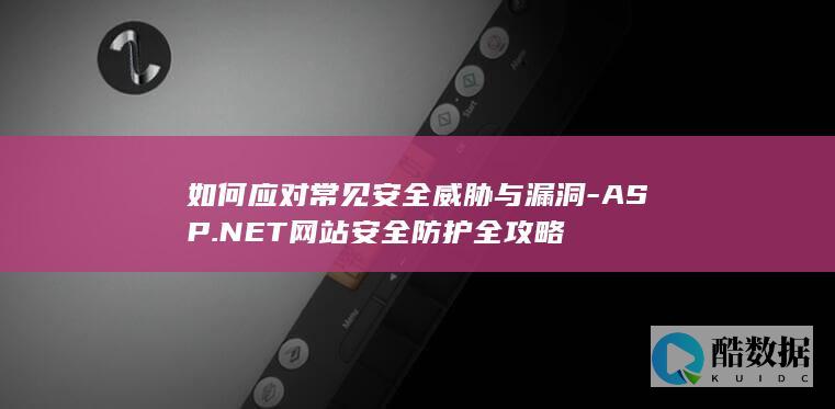 如何应对常见安全威胁与漏洞-ASP.NET网站安全防护全攻略