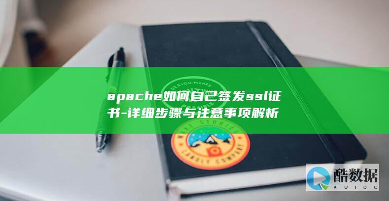 apache如何自己签发ssl证书-详细步骤与注意事项解析