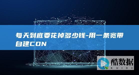 每天到底要花掉多少钱-用一条宽带自建CDN