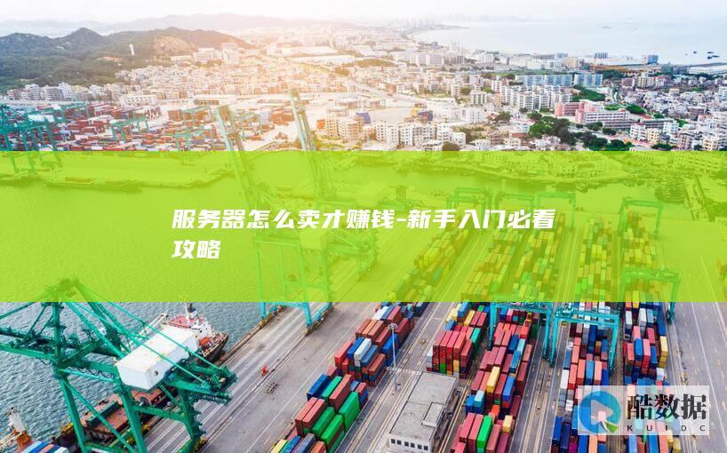 服务器怎么卖才赚钱-新手入门必看攻略